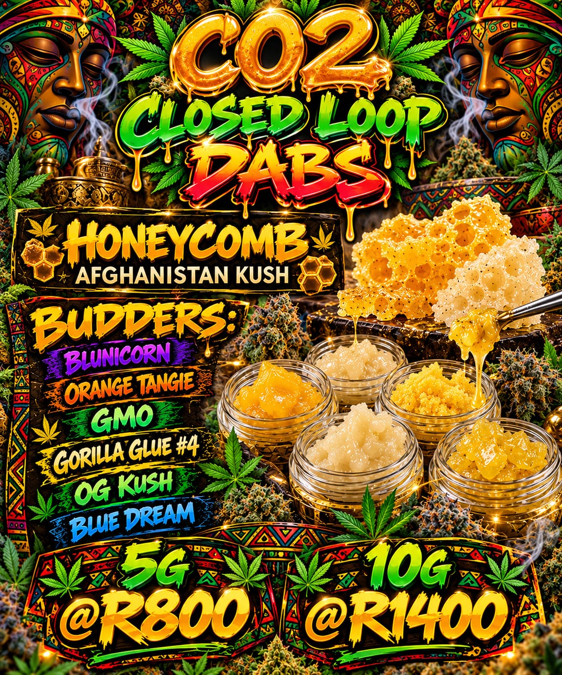 CO2 Closed Loop Dabs — Honeycomb Afghanistan Kush